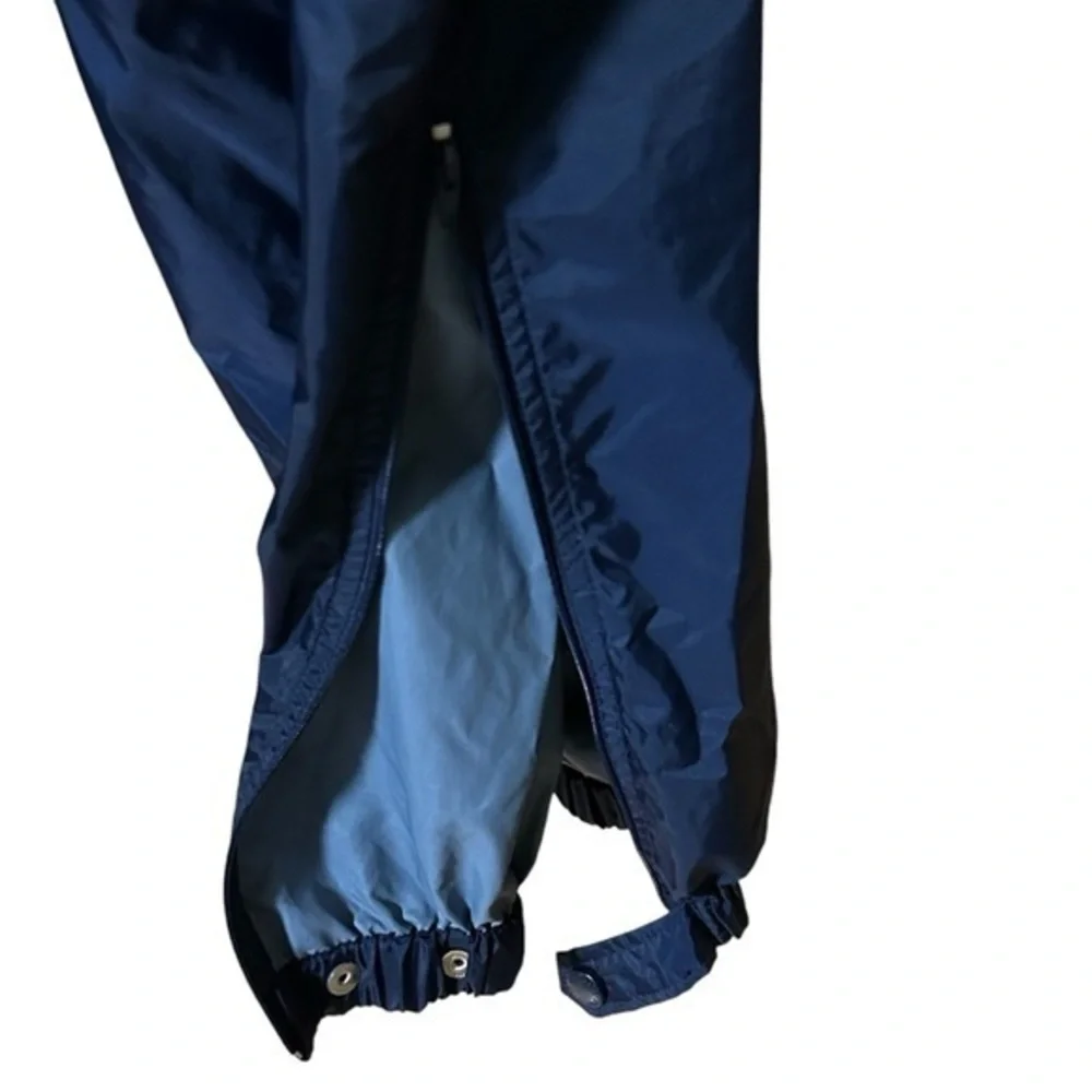 Columbia Women’s Vintage Nylon Track Pants Drawstring Zip Snap Ankle Large‎ Navy